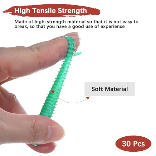 Soft Fishing Lures - Paddle Tail Swim Bait for Bass, Trout in Saltwater & Freshwater - Rigged with Hooks - Durable ABS Plastic - color: Green, size: 2.95"