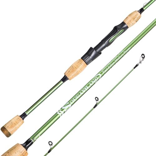 Sougayilang Fishing Rods,24 Ton Carbon Fiber Spinning Rod & Casting Rod Stainless Steel Guides,Lightweight Baitcasting Rod - Two Pieces - color: Spinning, size: 6'0" Medium- Fast- 2piece