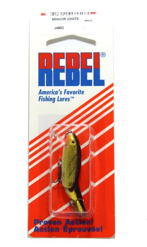Rebel Lures Jointed Minnow Crankbait Fishing Lure - color: Gold/Black, size: 1 7/8 in (3/32 oz)