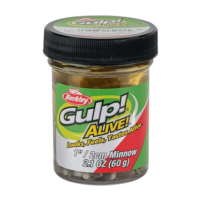 Berkley Gulp! Alive! Minnow Fishing Soft Bait - color: Smelt, size: 1in - Jar