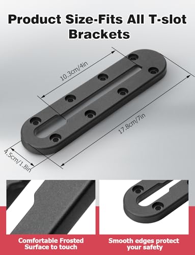 Mellbree Kayak Track, 7Inch Kayak Rail Mount Kayak Low Profile Track for Fishing Rod Holder, Fish Finder, Cup Holder, Anchor Cleats 2Pack - size: 7 inch - 2pcs