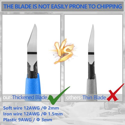 Wire Cutters Flush Cutters for Jewelry Making, Ultra-Sharp Side Cutters, CR-V Diagonal Cutters for Crafting, Flush Cut Pliers for Soft Copper Wire, Floral, Circuit Board (6" 10Pack) - size: 6" 10Pack