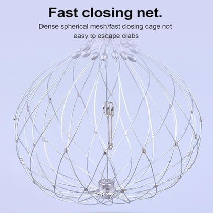 Soft Fishing Net Automatic Opening Closing Soft Steel Wire Multi-Functional | Fishing Accessories Fishing Net Multi-functional for Crabbing Lobster Crayfish Outdoor Inland Saltwater Lake River Mar - size: Diameter 52cm