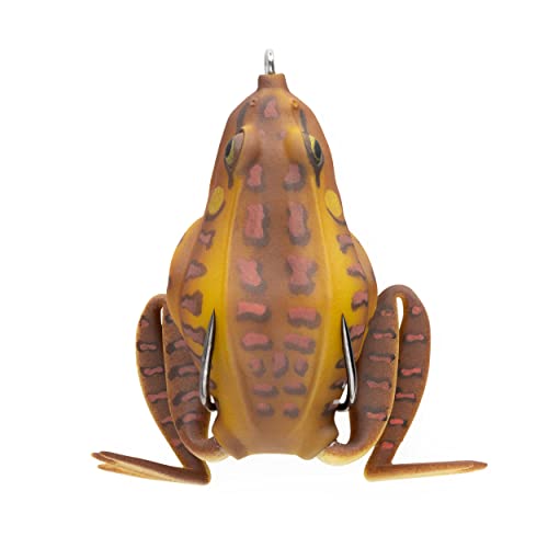 Lunkerhunt - Topwater Fishing Lures for Bass Trout Fishing | Combat Frog Lure for Big Fish | Award Winning Hollow Body Frog Fishing Bait with Weedless Hooks - color: Cane