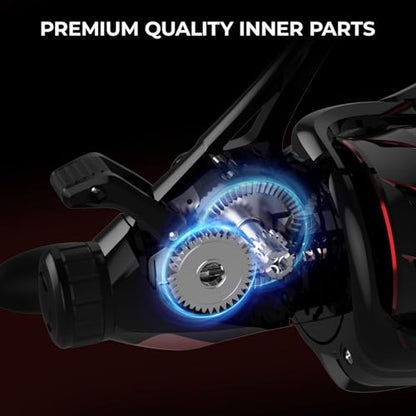 KastKing Sharky Baitfeeder III Spinning Reel 10+1 Shielded Stainless Steel BB - Carbon Fiber Drag for Live Liner Bait Fishing Action - style: 4000