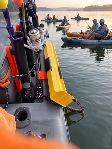 Kayak Rail Mount Compatible with Ketch Karbonate Fishing Ruler, Track Mounted Measuring Board Holder for Standard Kayak Accessory Rails, Kayak Fishing Accessory