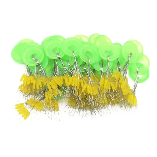800 Pcs Orange Rubber Fishing Bobber Stopper,8 in 1 Float Sinker Stops, Oval Fishing Peg,L M S Float Stop Available (Orange Oval, Small) - color: Orange Cylinder, size: Large