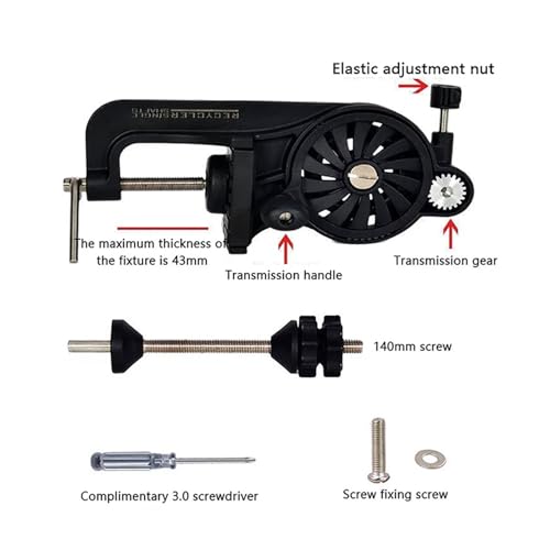 Fishing Line Spooler Portable Table Clamp Fishing Line Winder Adjustable Fishing Reel Line Spooler Machine for Thick/Thin Rods