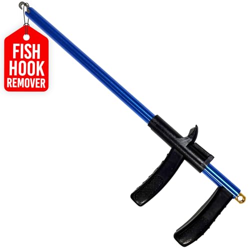 Rite Angler Fishing Hook Removal Tool – Stainless Steel Fish Hook Remover, Hook Extractor for Easy Unhooking, Dehooking and Quick Release Fishing Must Have Accessories Long Remover – 13.5", Blue/Black