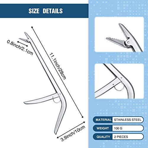 2Pcs Stainless Steel Fish Hook Remover Tool for Fishing, 11-1/2 in | Hook Removal Tool, Freshwater Saltwater Use, 2 Pack, Rust Resistant Steel, Easy Grip Handle