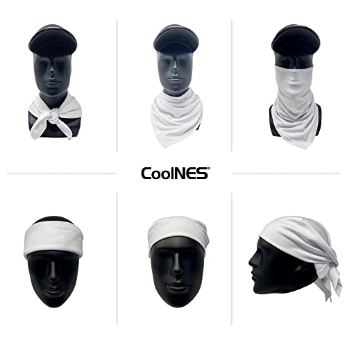 CoolNES - Cooling Bandana Adjustable Cools Instantly When Wet UPF 50 - color: White