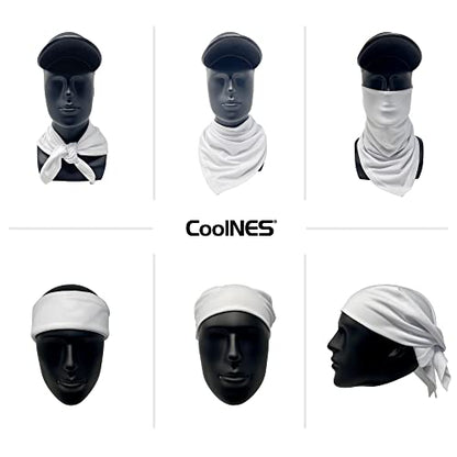 CoolNES - Cooling Bandana Adjustable Cools Instantly When Wet UPF 50 - color: White