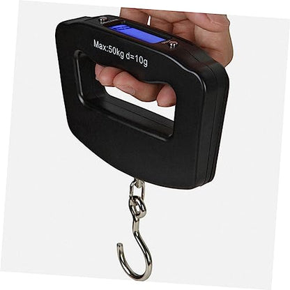 BESPORTBLE Portable 50kg Digital Scale LCD Display Waterproof Hanging Weight Scale for Fishing and Travel Handheld Food 10g Accuracy