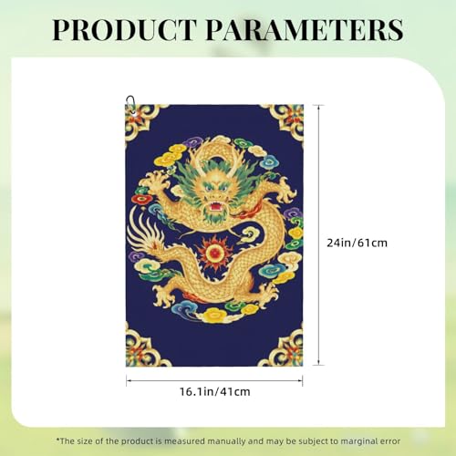 Dragon Navy Blue Golf Towel 16" X 24" with Clip Golfer Bags Accessories Gifts - color: Dragon Navy Blue