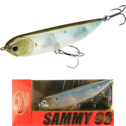 LUCKY CRAFT Sammy 98, Freshwater Lake Bass Fishing Lure, Topwater, Floating, Perfect Walking The Dog, Fishing Gear, Fishing Accessories, Fishing Tackle - color: 238 Ghost Minnow