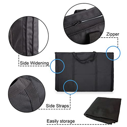 JJRING Dacron Light Weight Art Portfolio Tote Bag, 25'' x 37'' for 24'' x36'' Black Carrying Storage Case For Poster, Sketching, and Drawing - size: 24''*36''