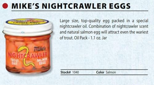 Atlas-Mike's Fishing Trout Bait Salmon Eggs (Nightcraler, Red)