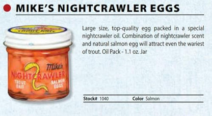 Atlas-Mike's Fishing Trout Bait Salmon Eggs (Nightcraler, Red)