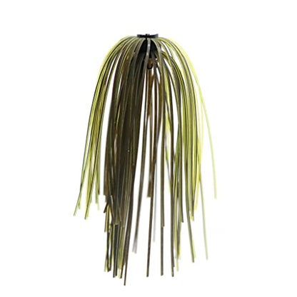 Silicone Jig Skirts Material Squid Rubber Jig Head Lures Spinnerbaits Buzzbaits Fly Fishing Material Crystal Flash bass jig Skirts Replacement Fishing DIY Accessory - color: 12 pcs Silicone Rubber