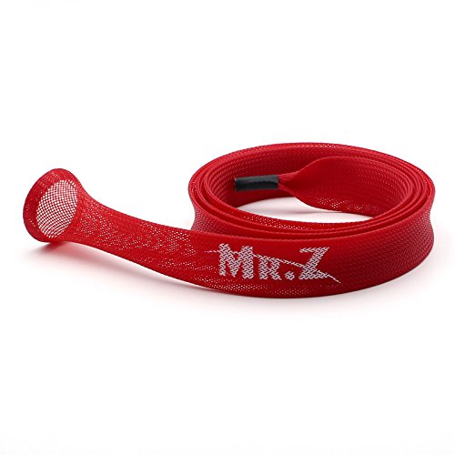 Mr. Z Pack of 4 Casting Fishing Rod Sleeves with 2 Rod Straps Fishing Rod Covers Pole Jacket Rod Socks - color: Red