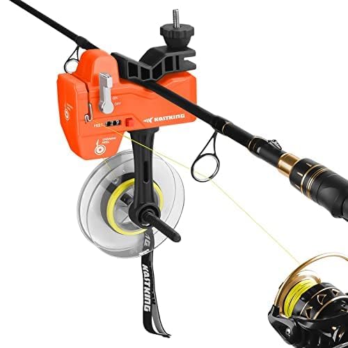 KastKing Kalibrate Fishing Line Spooler & 5’’ Braid Scissors - W/Line Counter, Patented Accessories, Portable, Compact, for Spinning & Casting Reels - No Line Twist, Fishing Gears Gifts for Men - style: Patented Line Spooler