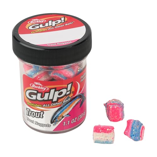 Berkley Gulp! Trout Nuggets Dough Bait, Scented and Flavored Soft Bait for Freshwater Fishing, Designed to Attract Trout, High Visibility - color: Bomb Pop