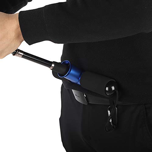 Fighting Waist Belt with Aluminum Rod Holder and Lanyard - T-Bar Butt Cushion for Fishing Rod Rack Support