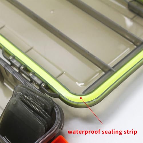 Durability Fishing Tackle Box with Triples Side Lock Large Capacity Lures Tackle Box for Secure Baits Storage - style: Small Brown