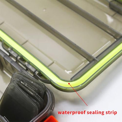 Durability Fishing Tackle Box with Triples Side Lock Large Capacity Lures Tackle Box for Secure Baits Storage - style: Large Brown
