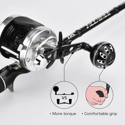 GOMEXUS Power Handle for Abu Garcia Ambassadeur C3/C4/S/SX 5000-7000 Round Fishing Reels Catfish Special Crank - color: For Abu 5000-6600