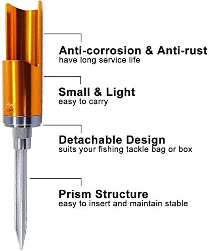 Fishing Rod Pole Holder Aluminum Alloy Ground Support Stand Fishing Rod Racks Folding Holder Baitcaster Spincast Casting Spinning - color: 2pcs