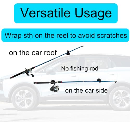 YYST Magnetic Fishing Rod Car Stand, Portable Outdoor Vertical or Horizontal or Over-Head Van Truck Boat Vehicle SUV Garage Door Fly Fishing Rod Pole Storage Rack Holder