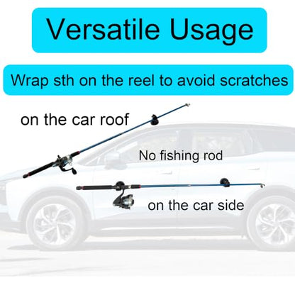 YYST Magnetic Fishing Rod Car Stand, Portable Outdoor Vertical or Horizontal or Over-Head Van Truck Boat Vehicle SUV Garage Door Fly Fishing Rod Pole Storage Rack Holder