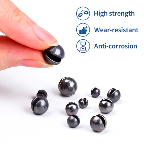 Fishing Weights Sinkers 230pcs/100pcs Weight Sinkers 5 Sizes Round Split Shot Sinker Removable Fishing Weights Sinkers - size: Big size