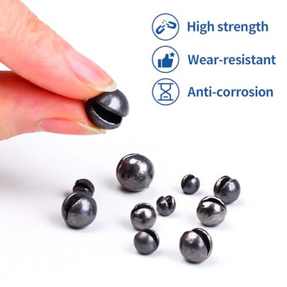 Fishing Weights Sinkers 230pcs/100pcs Weight Sinkers 5 Sizes Round Split Shot Sinker Removable Fishing Weights Sinkers - size: Big size