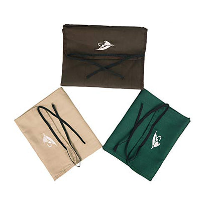 Aventik Fly Fishing Rod Bag Fishing Rod Sleeve Cover Pole Sock Glove Protector Bag Pouch with 5 Compartments - color: Green+khaki+coffee, size: 31inch/79cm
