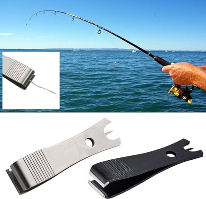 2Pcs Fishing Line Cutter Nipper with Hook Eye Cleaner Pin Stainless Steel Fishing Line Scissors Cutting Tool Fishing Line Cutter Nipper with Hook Eye Cleaner Pin Multi Functional Accessories