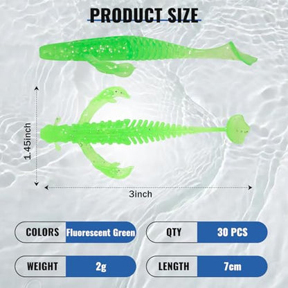 3" TPE Soft Plastic Paddle Tail Swimbaits | Fishing Lures for Bass, Trout, Crappie, and Walleye | Perfect for Texas Rig, Drop Shot, Shaky Head, and Split Shot Techniques