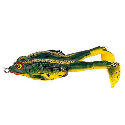 Topwater Frog Lures Fishing Lures, Soft Frog Fishing Bait Freshwater & Saltwater Floating Bait with Weedless Hooks, Bass Trout Musky Pike Lures Kit Fishing Accessories (DG9013-3.54" 0.46oz)