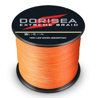 Extreme Braid 100% Pe Orange Braided Fishing Line 109Yards-2187Yards 6-550Lb Test Fishing Wire Fishing String Superline - size: 100m/109Yards 130lb/0.63mm(8Strands)