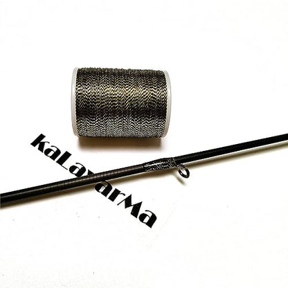 (8pcs*240yd) Kalavarma Rod Wrapping Thread for Fishing Rod Wrapping Thread Rod Building Repair - style: Metallic klm043