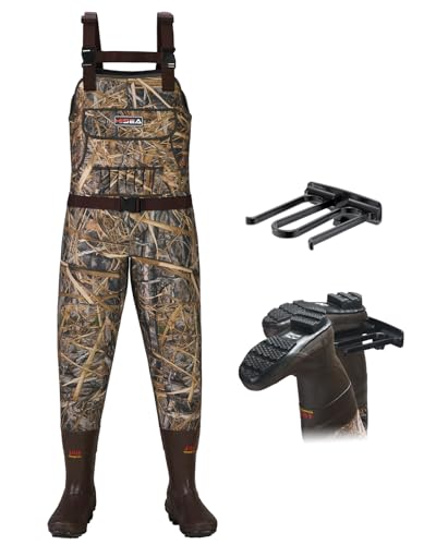 HISEA Women Waders Waterproof 400G Insulated Neoprene Chest Wader for Women - color: Next Camo, size: 5