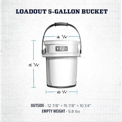 YETI Loadout 5-Gallon Bucket, Impact Resistant Fishing/Utility Bucket - color: Pace Purple/Blue