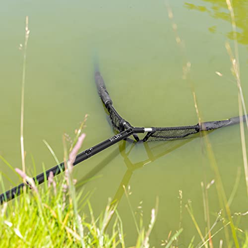 Atlas 42 Inch Landing Net - Fishing | 2-Part Carp Carbon Handle Long-Lasting Accessories Black