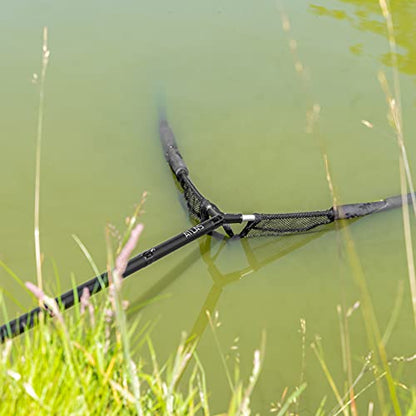 Atlas 42 Inch Landing Net - Fishing | 2-Part Carp Carbon Handle Long-Lasting Accessories Black