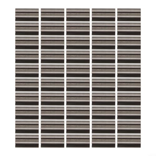 Double Crimps Sleeves, Copper, 50‑Pack (0.8‑2.0mm x 10mm) – Terminal Tackle Connectors for Nylon & Fluorocarbon Fishing Wire Leader Rig Making(2.0mm) - size: 2.0mm