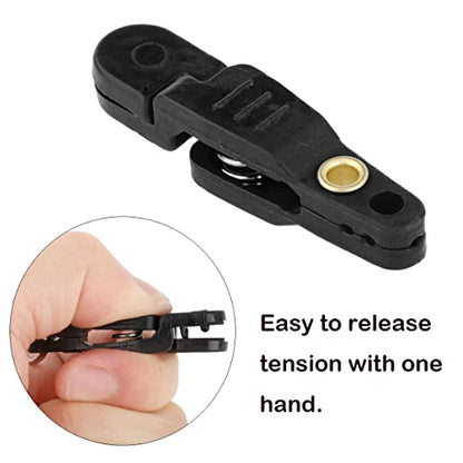 4Pcs Heavy Tension Snap Release Clips Lead Line Clip with Key Ring for Weight Planer Board Kites Downrigger Trolling Fishing - color: Black