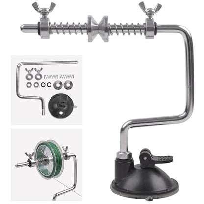 Fishing Line Spooler Winder, Adjustable Fishing Reel Spooler with Clamp Spooling Station for Spinning Casting Reels Winding System Device - style: With Suction Cup