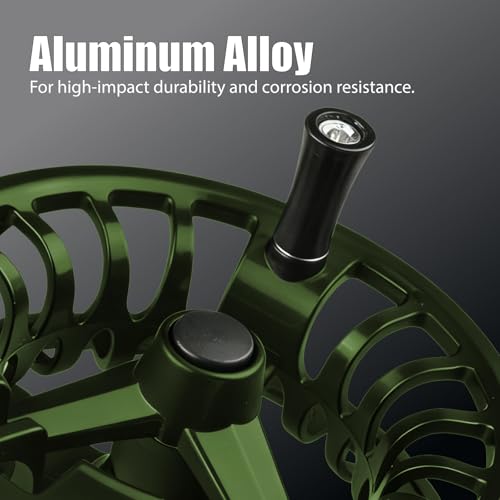 Fly Fishing Reel 5/6wt - Aluminum Alloy Fly Reel with Pre-Loaded Line Combo, Durable Lightweight Design for Freshwater/Saltwater