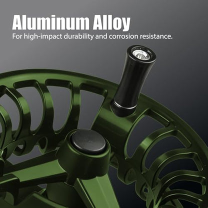 Fly Fishing Reel 5/6wt - Aluminum Alloy Fly Reel with Pre-Loaded Line Combo, Durable Lightweight Design for Freshwater/Saltwater